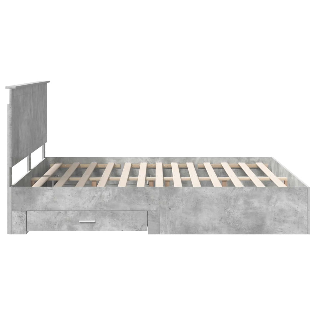 Struttura del letto con testiera Grigio cemento 180 x 200 cm 3411274