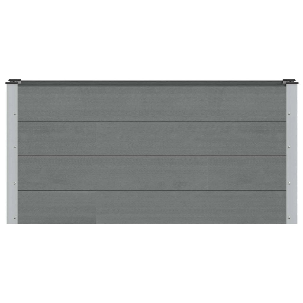 Letto rialzato da giardino Grigio 150 x 30 x 72 cm