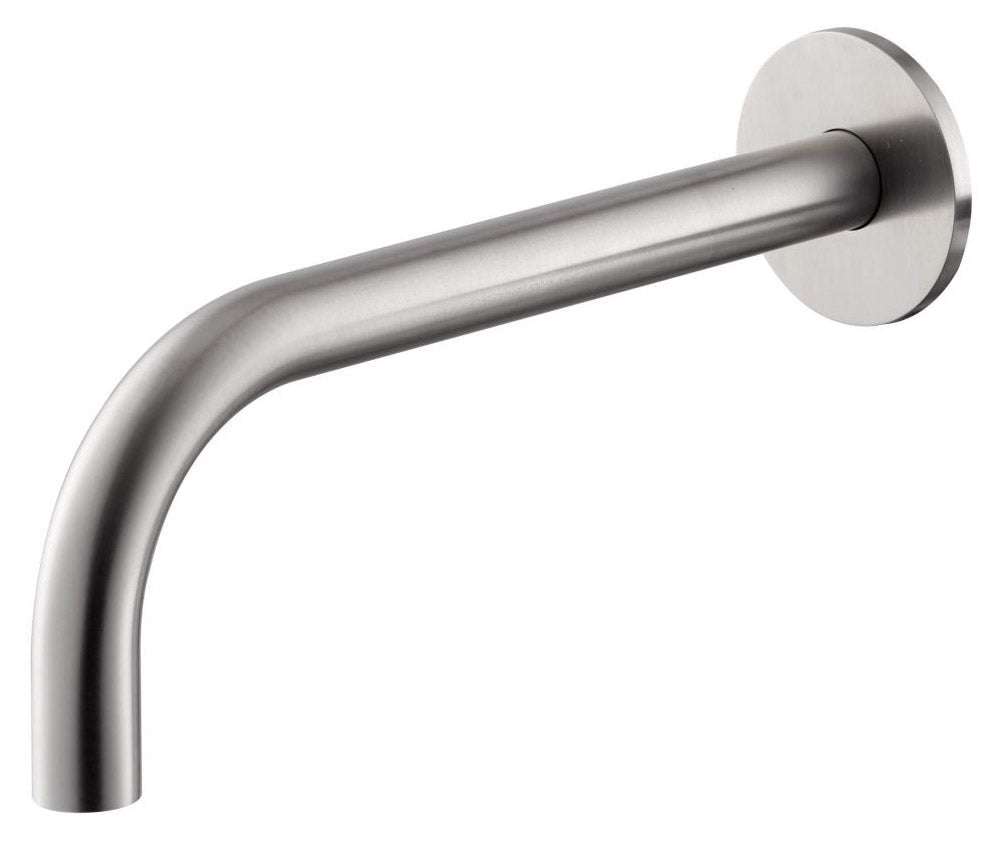 Bocca Erogazione a Parete Lavabo da 210 mm in Acciaio Inox Satinato Nilo