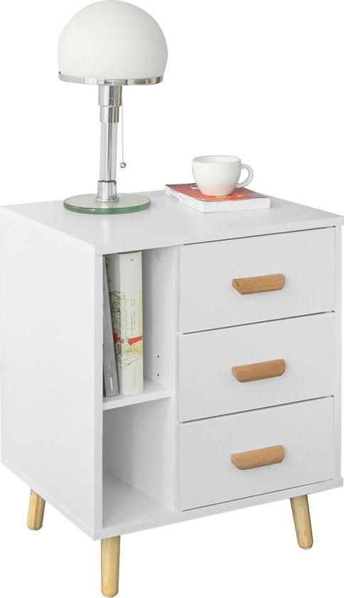 Cassa Notturna - Tavolo Accessori - Cassa di Caricamento - 3 Prese - 48x60x40 cm