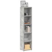 Scaffali Porta CD 2pz Grigio Cemento 21x16x93,5cm in Truciolato cod mxl 76699
