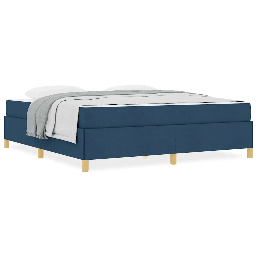 vidaXL Letto a molle con materasso Blu e Bianco 180 x 200 cm Tessuto