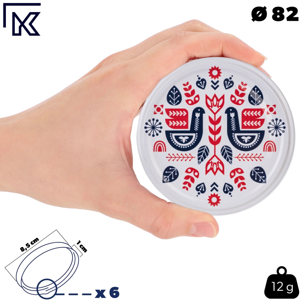 KADAX 50x Jar Caps Fi 82 Tappi per Barattoli Coperchi Conserva