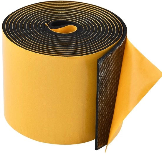 Tubo di supporto in schiuma gommosa, autofissante, 70mm di larghezza, 3mm di spessore, con alta densità EVA, per impermeabilizzazione, contro vibrazioni, contro urti, resistente allo shock per porte finestre, camion, condizionatori d'aria