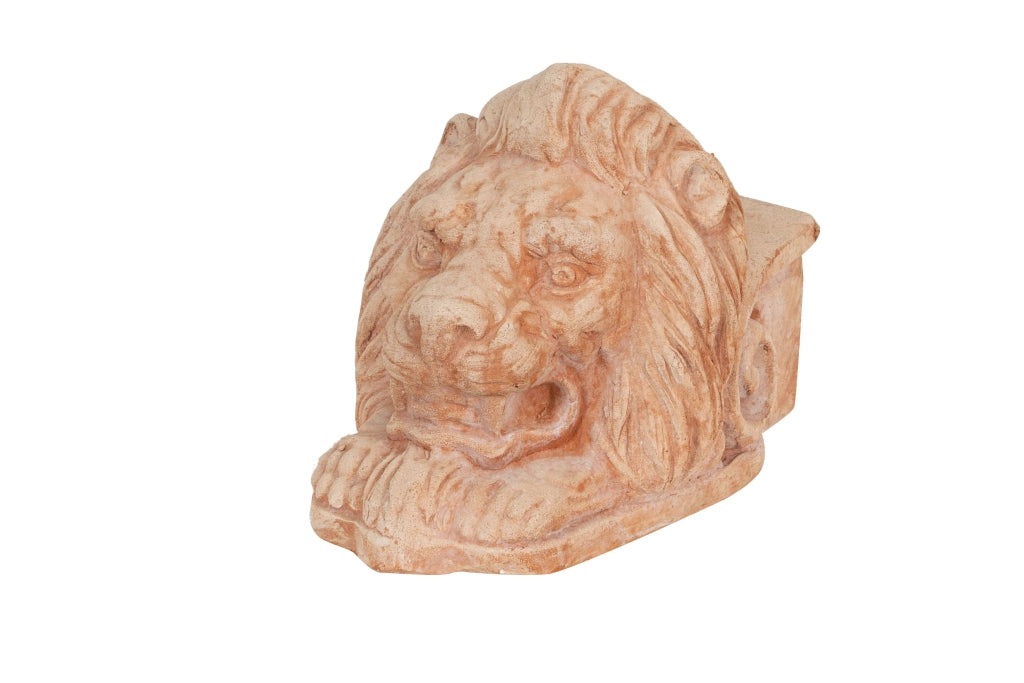 Biscottini Piedino a forma di "TESTA DI LEONE" sottovaso per vasi in Terracotta Toscana 100% Made in Italy Interamente Lavorato a Mano