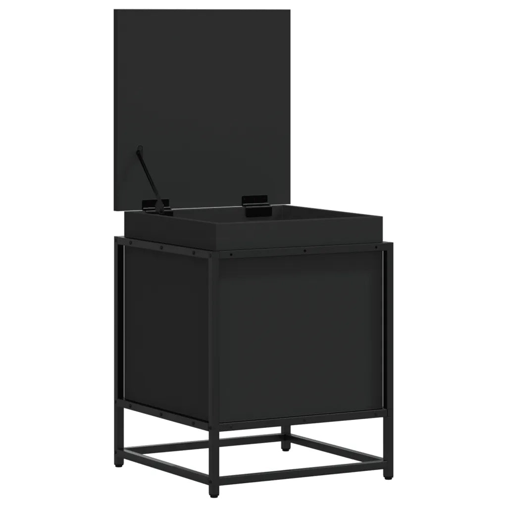vidaXL Contenitore con Coperchio Nero 40x40x51,5 cm in Truciolato