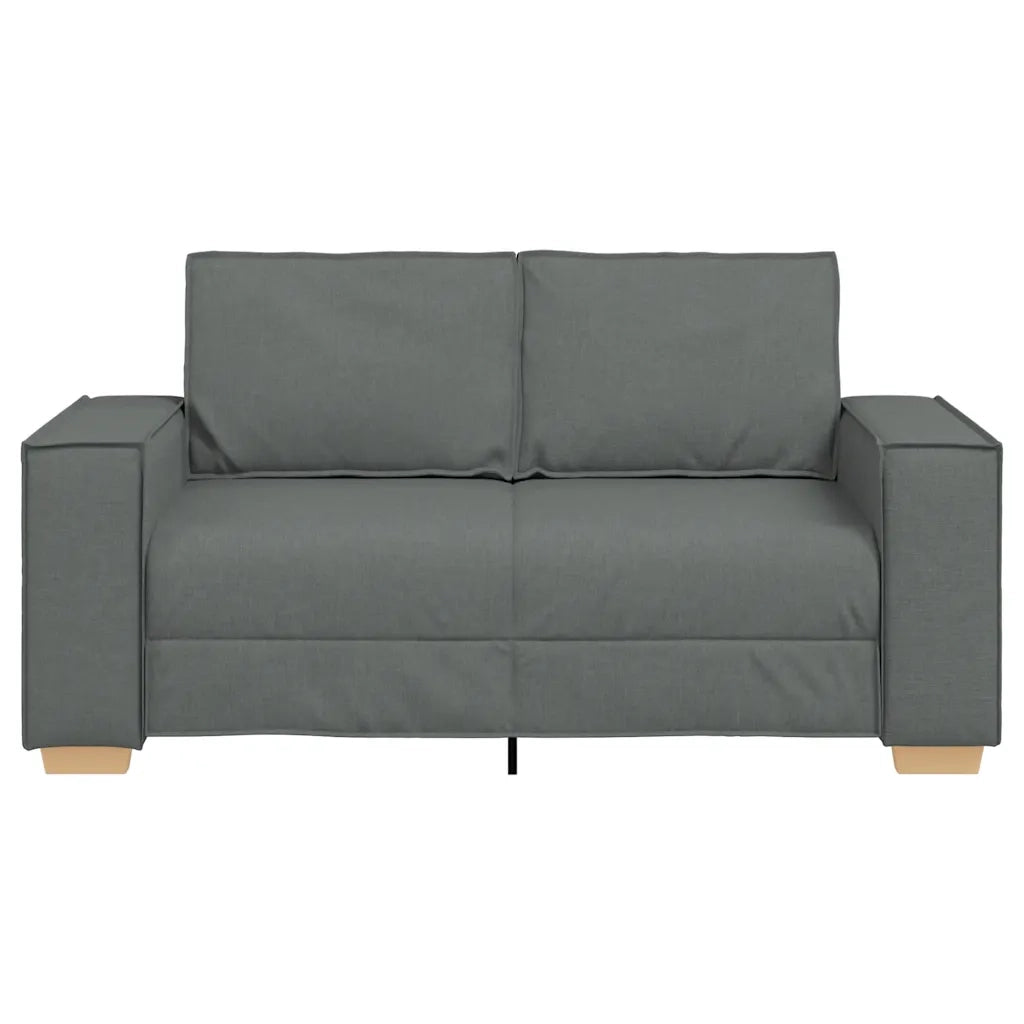 Divano a 2 posti Grigio scuro 120 cm in tessuto