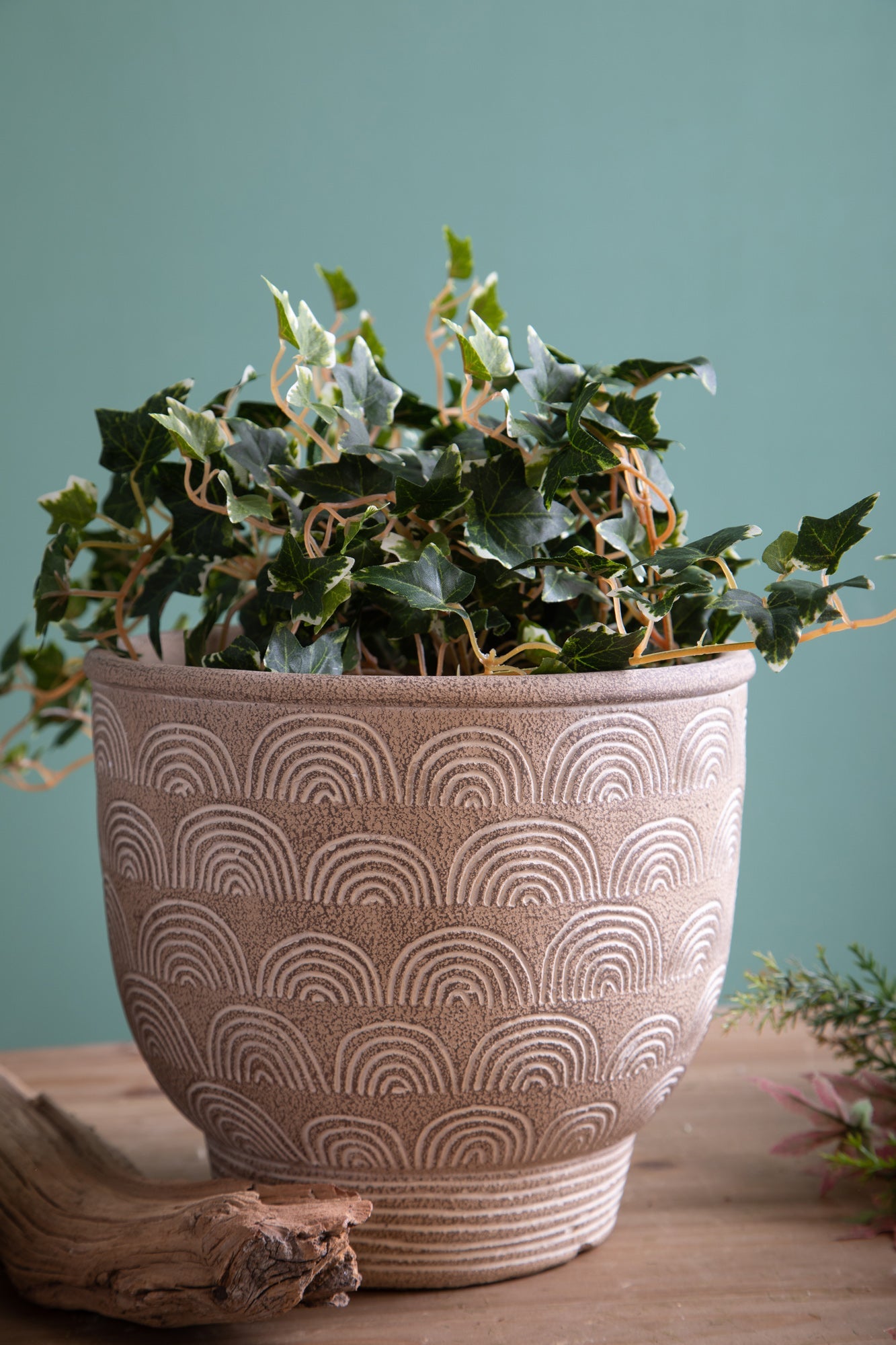 Contenitore Decorativo Disegni Rilievo Ø 23 H 21 cm