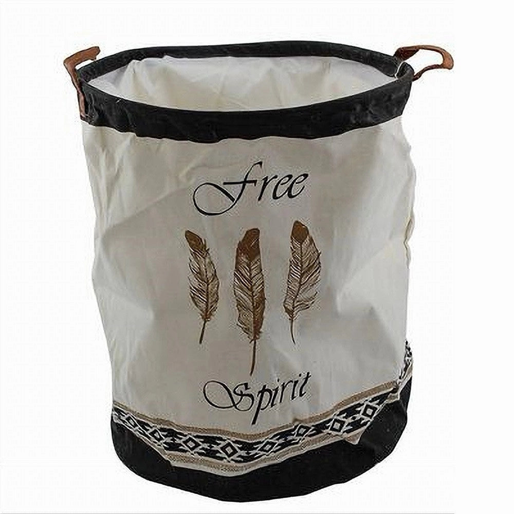 Trade Shop - Cesto Porta Biancheria Per Vestiti Sporchi Pieghevole Free Spirit 35x45 Cm 10474 -