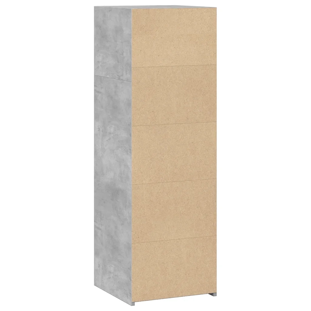 Credenza-Buffet-Armadio da cucina Grigio Cemento 40x41x124cm in Legno Multistrato