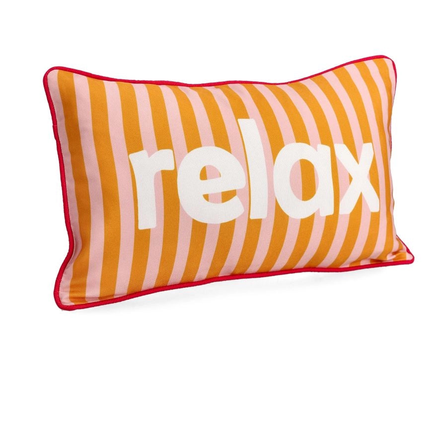 CUSCINO ARREDO RELAX BEIGE ARANCIO 30X50 POLIESTERE SFODERABILE CON CERNIERA