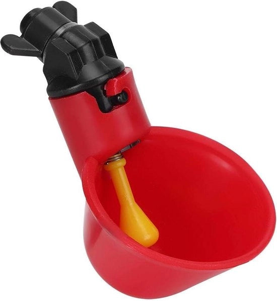 Bevande Fonti Automatiche per Animali - Apparecchio per L'acqua - Cup per Polli e Tacchini - Attrezzatura per l'Allevamento - Rosso .