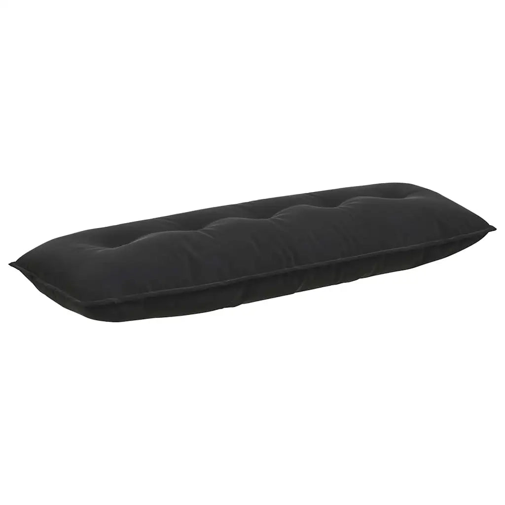 Cuscino per Schiena Nero 140 x 50 cm Tessuto in Cords