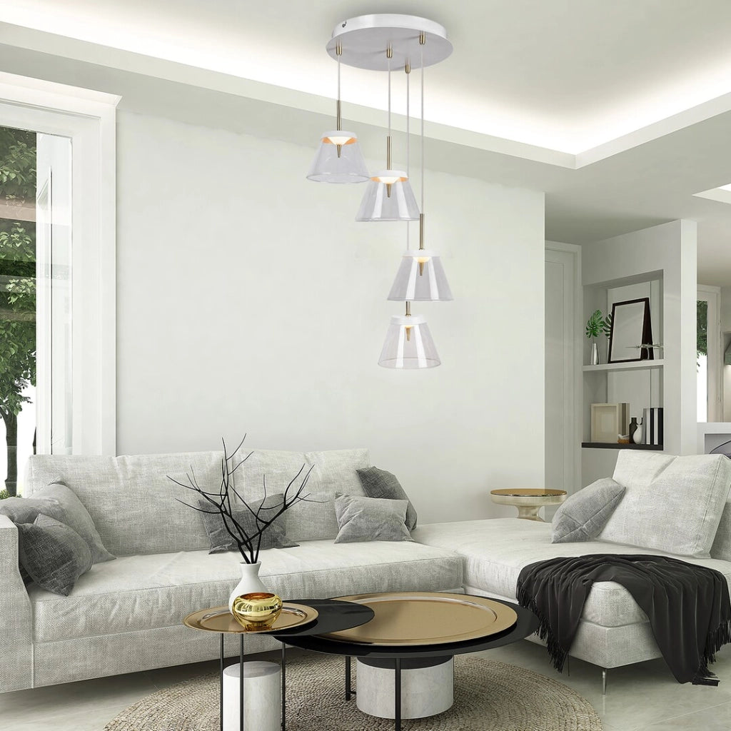 Lampadario sospeso LED 24W bianco Ø39 Aviana Rabalux