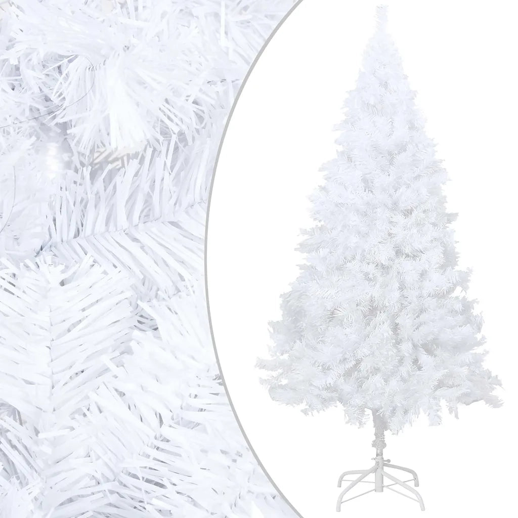 Set Albero Natale Artificiale con LED Palline Bianco 120cm PVC  cod mxl 26256