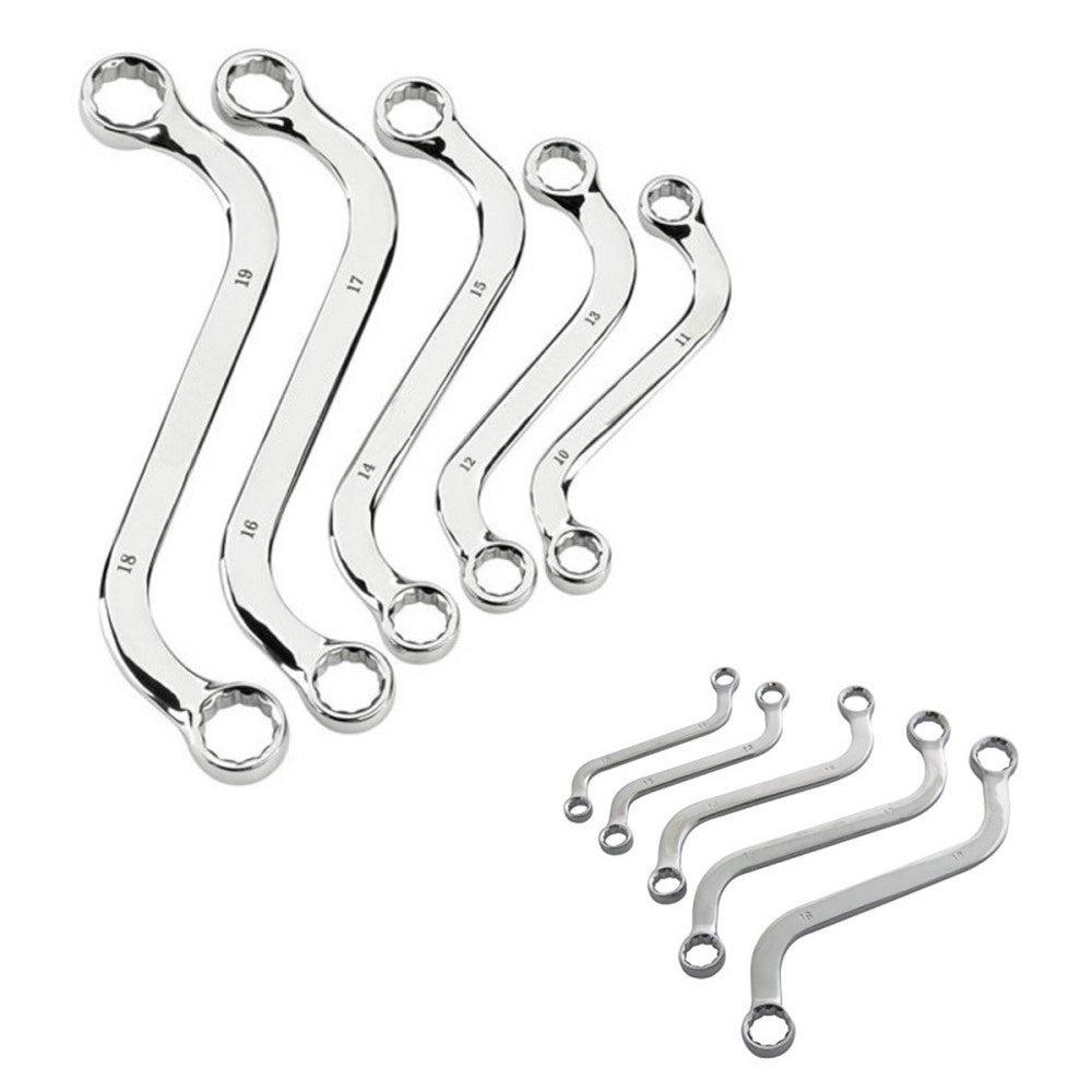Trade Shop - Set 5 Chiavi Ad Esse S Inglesi Metriche Per Dadi Bulloni In Acciaio Mr 70074 -