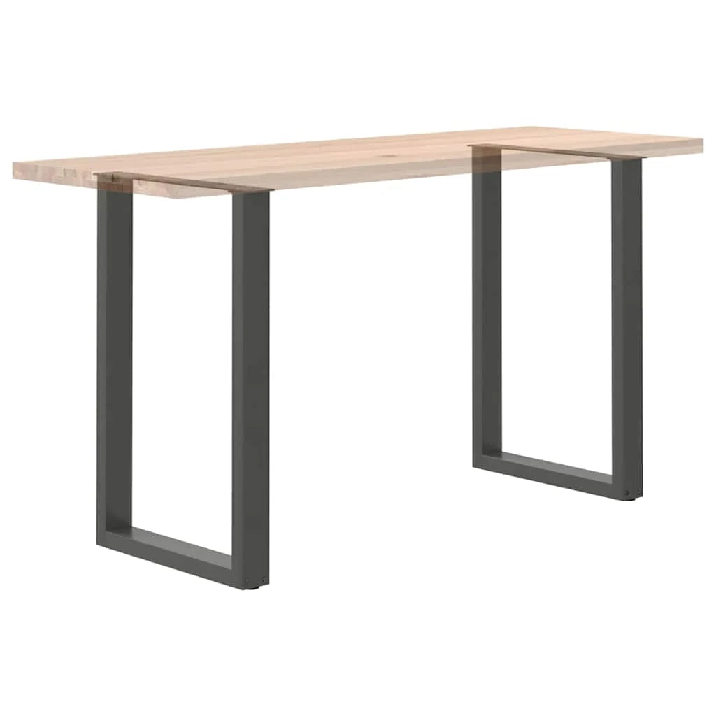 Set di 2 gambe per tavolo da bar a forma di U 60 x 90 cm design robusto con piedini regolabili design moderno in acciaio antracite 02_0057466