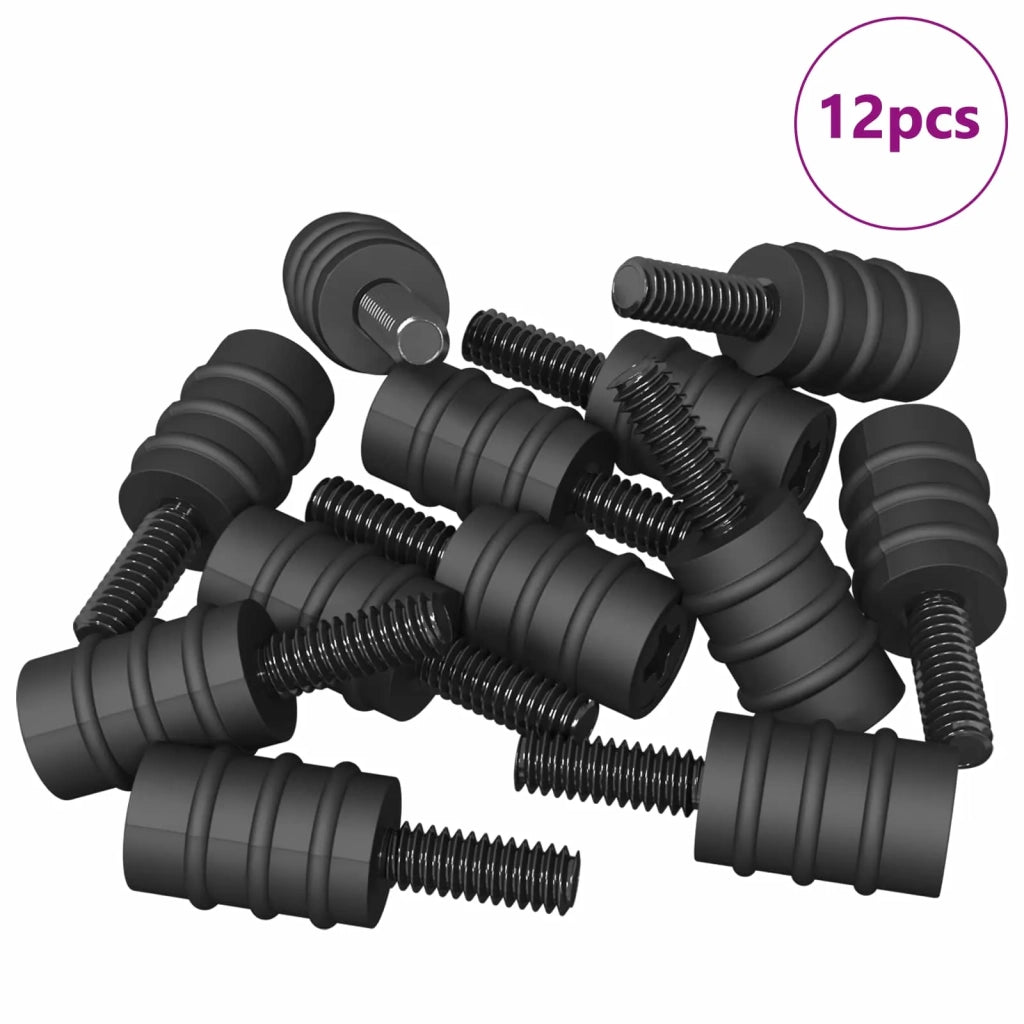 Vite di Standoff 12 pz Nero M4 Gomma e Acciaio CFW4251434