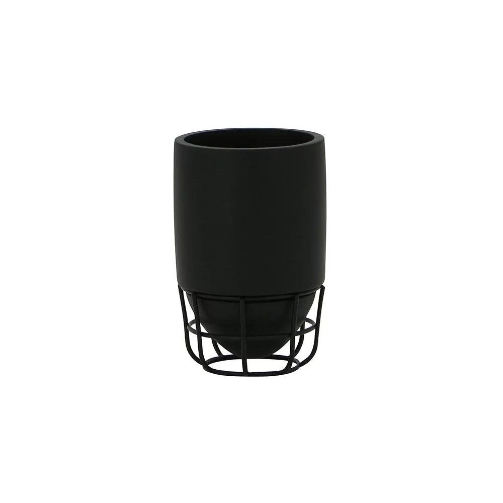 Bicchiere nero - serie grid