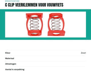 Accessorio per bicicletta a pieghe - Clip compatta e leggera - Viti a molla 18,5 x 21 mm - Installazione facile - Sicuro e stabile