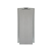 Angolare per zoccolo 90° R12 doppio rivestimento in PVC alluminio satinato H 10 cm.