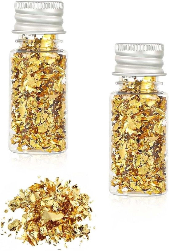 Piastre di metallo foglia d'oro per harsa - 5 gram foglia metallica per resina e harsa - arte del nail e creazioni di gioielli - fai da te artigianato