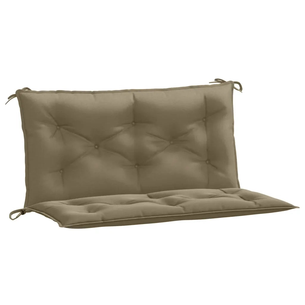 Cuscini Panca Giardino 2 pz-Set di 2 Cuscini per panchina da esterno Tortora M¨¦lange 100x50x7cm Tessuto
