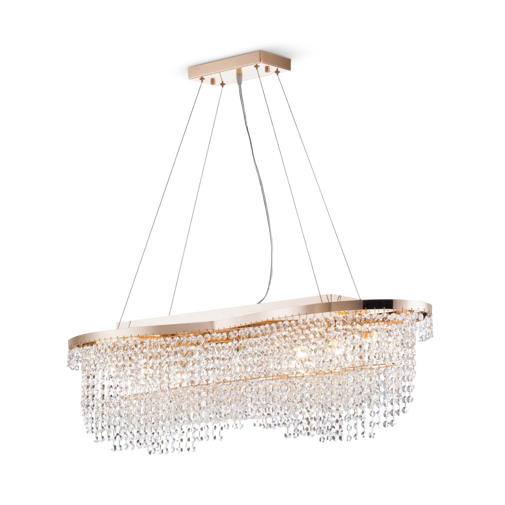 Maytoni Lampadario Classico Toils 7 luci E14 oro metallo diffusore vetro
