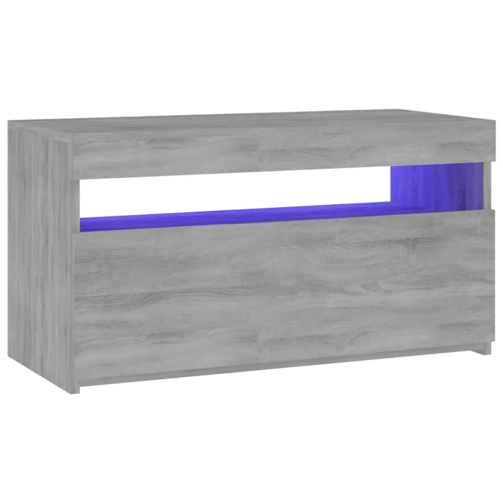 Mobile Porta TV con Luci LED Grigio Sonoma 75x35x40 cm cod mxl 10432