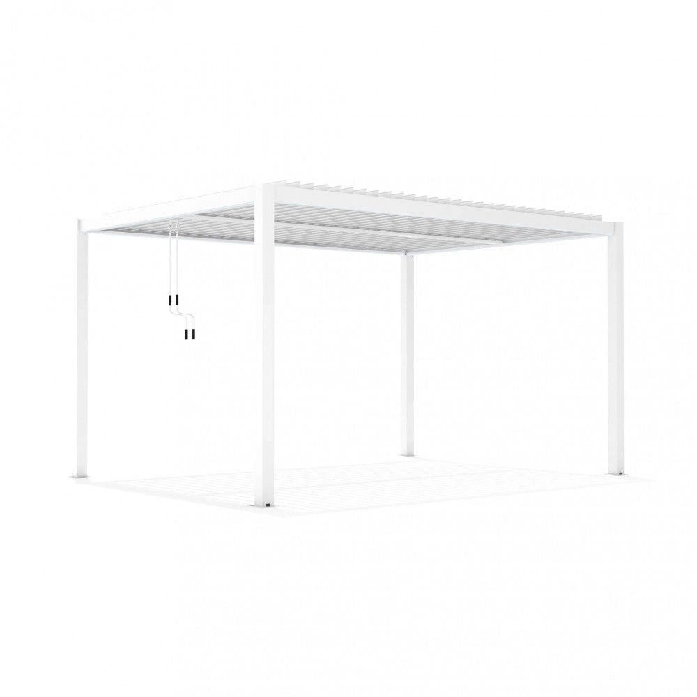 Pergola Bioclimatica 3x4 m in Alluminio Bianco