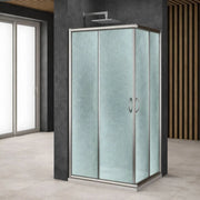 Cabina doccia angolare in cristallo temprato 6 mm *** misure 67-70x97-100xh190 cm, confezione 1