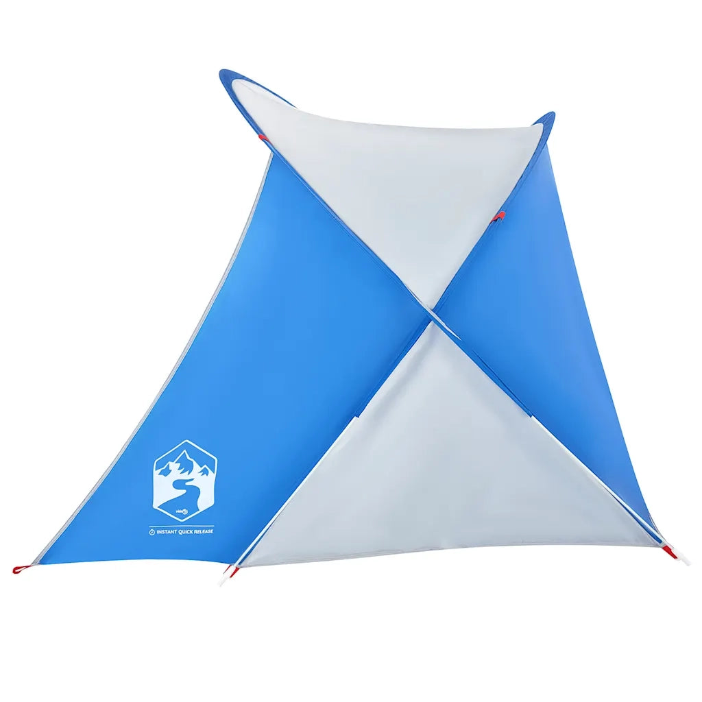 Tenda da Spiaggia 2 Persone-Tenda da campeggio Pop-Up Azzurra Impermeabile