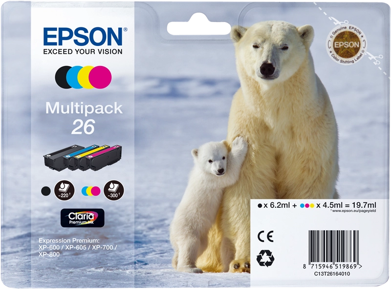 Epson Polar bear Multipack 26 (4 colori: NCMG)