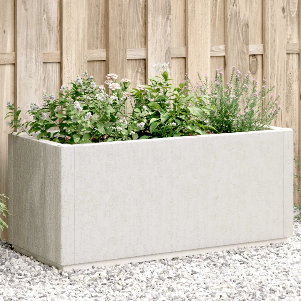 Fioriera | Cassetta per fiori | Vaso da Giardino Bianca 80x36x35 cm in PP