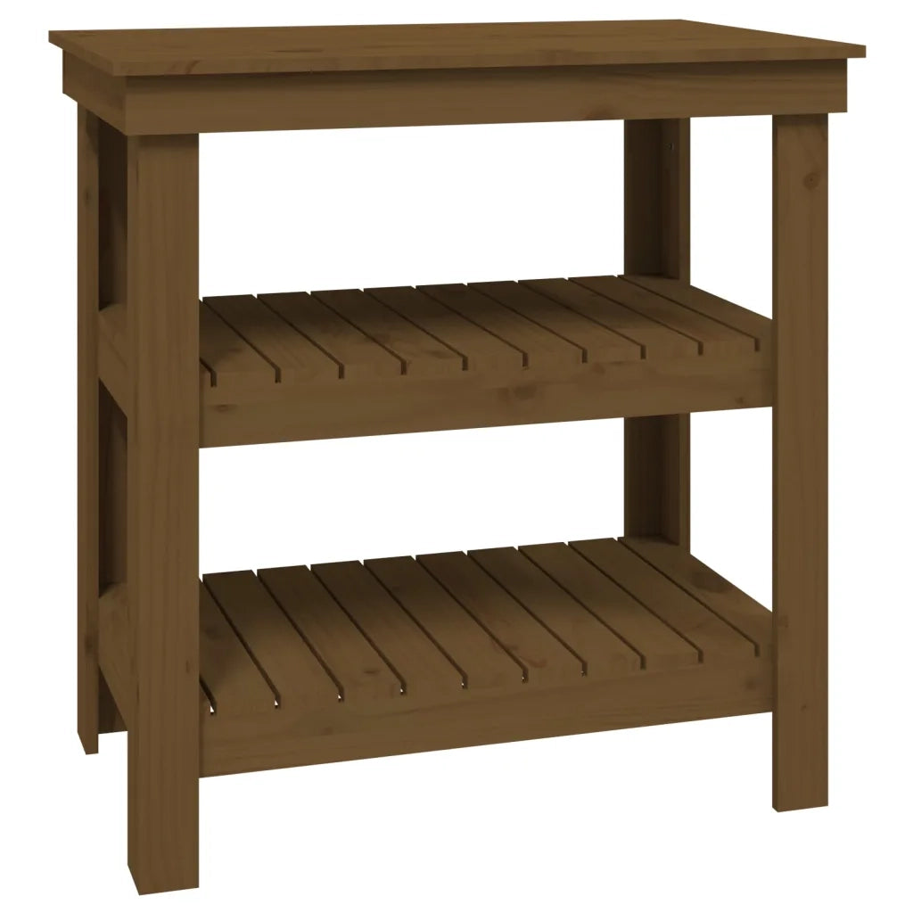 Banco da Lavoro Ambra 78,5x50x80 cm in Legno Massello di Pino 823642
