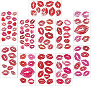 Stickers per labbra 11 pezzi - Tatuaggi temporanei - Tatuaggi di forma di cuore rosso - Stickers idrorepellenti - Decorazioni per tatuaggi - Per San Valentino