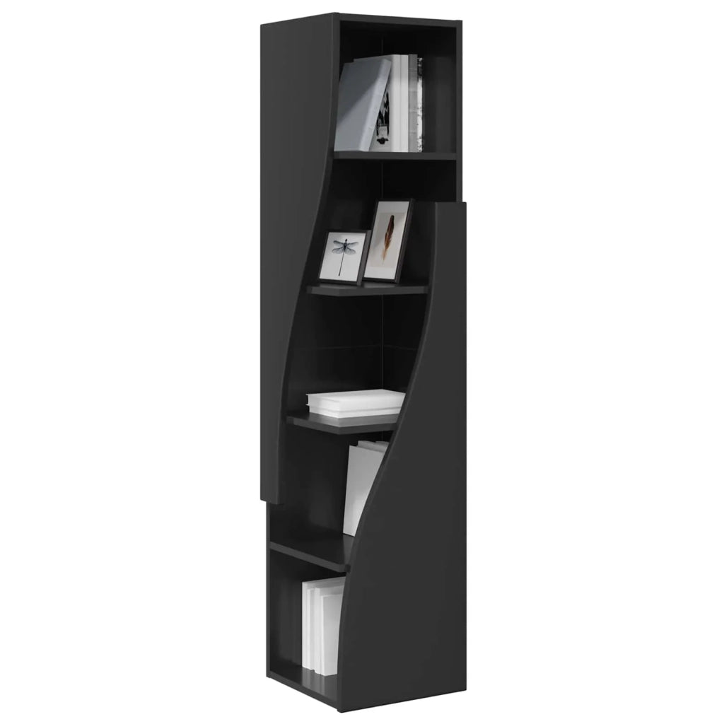 Mobile angolare 32x32x140cm Legno ingegnerizzato Nero 889876