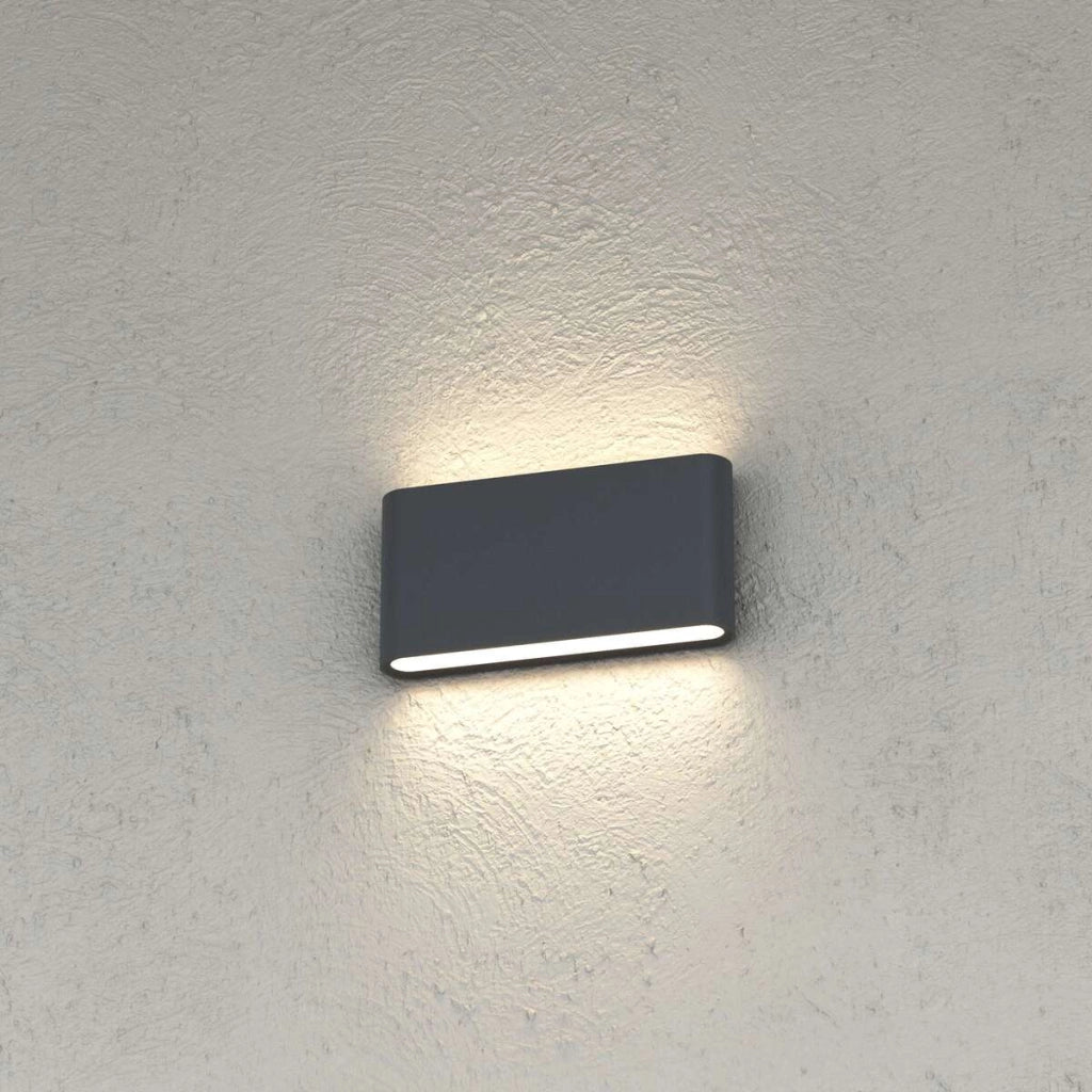 LIMA APPLIQUE BIEMISSIONE 18CM GRIGIO ANTRACITE LED 10W CCT 3000 4000K 620LM IP54 IP54