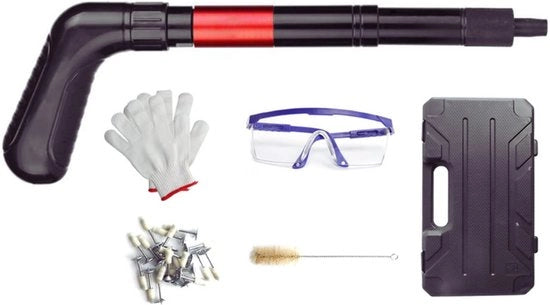 Pistool a mano per chiodi mini - 4 marce - pistola a chiodi regolabile - attrezzo per fissaggio chiodi per parete - canale filo - pistola per chiodi in calcestruzzo con 20 chiodi rotondi