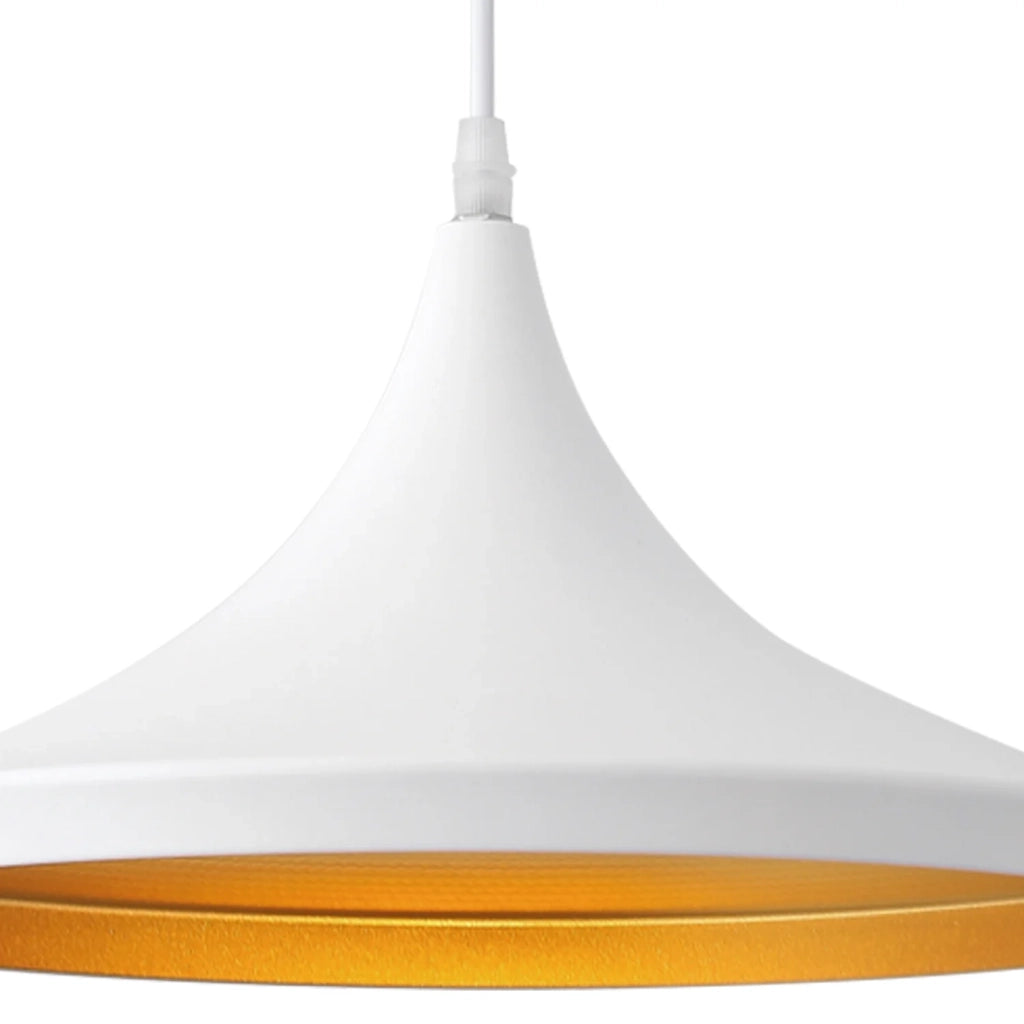 LÚZETE - LAMPADA A SOSPENSIONE ACCIAIO BIANCA Ø 36 CM ODELL