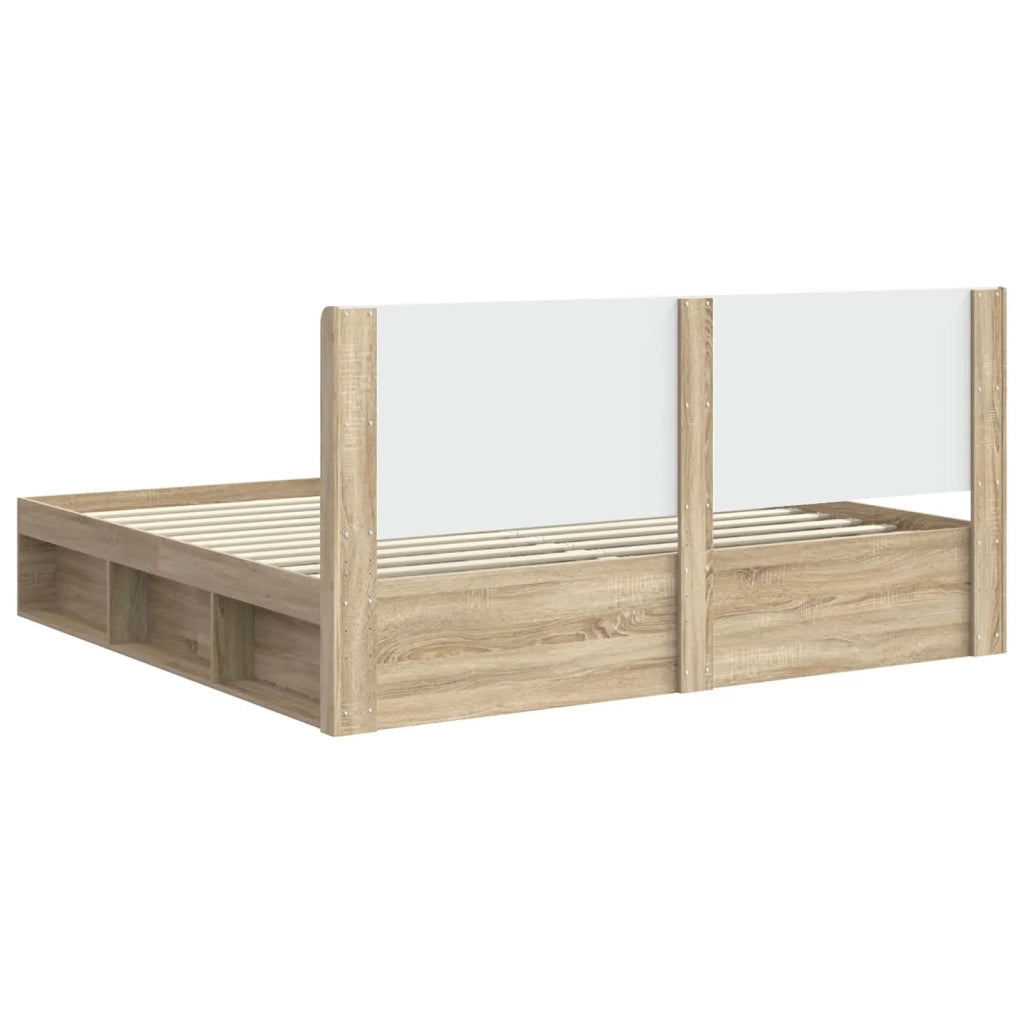 Struttura del letto con stoccaggio e testata Rovere Sonoma 3413823