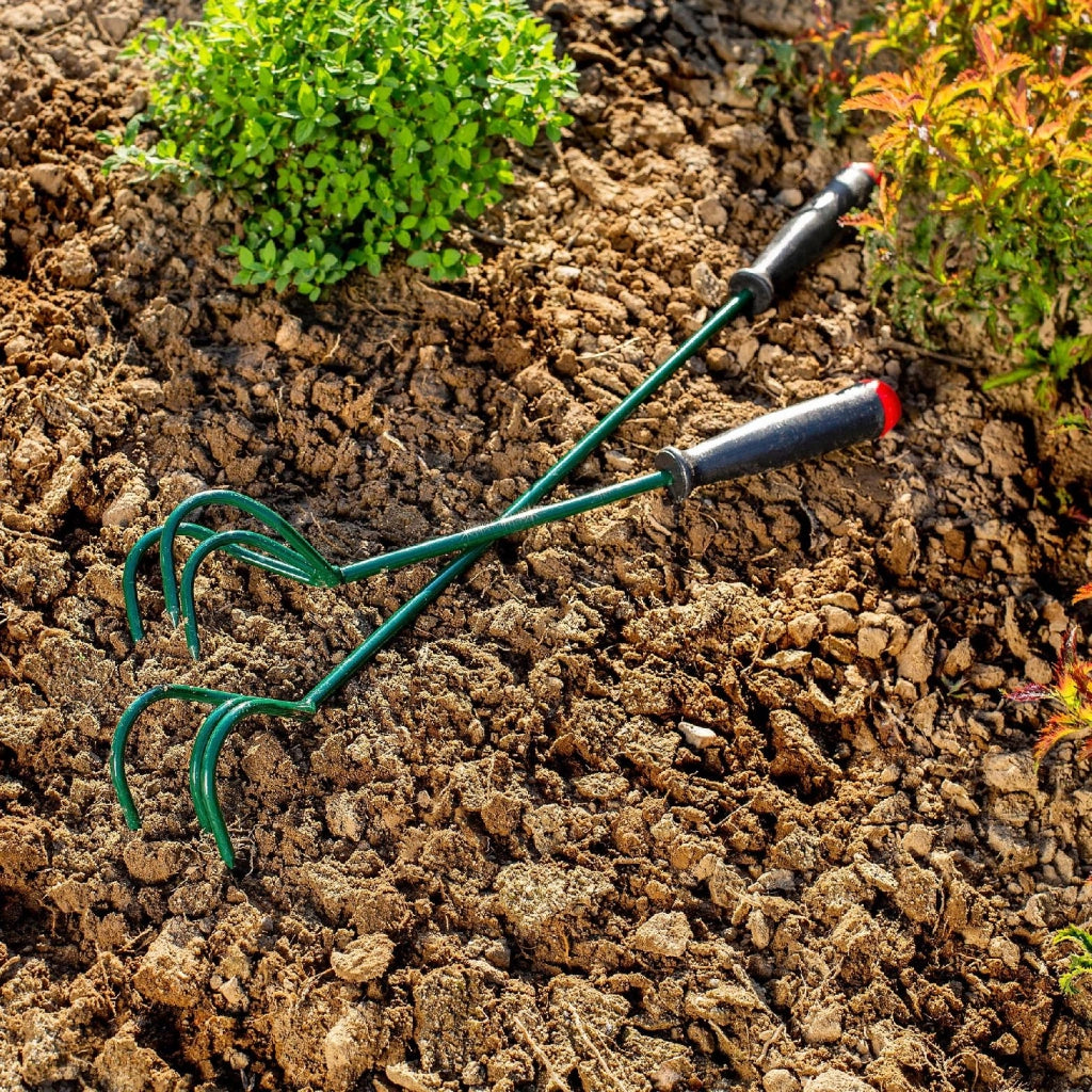 KADAX Coltivatore manuale per terreno, allentatore per giardino, 30 cm, artigli robusti, piccolo
