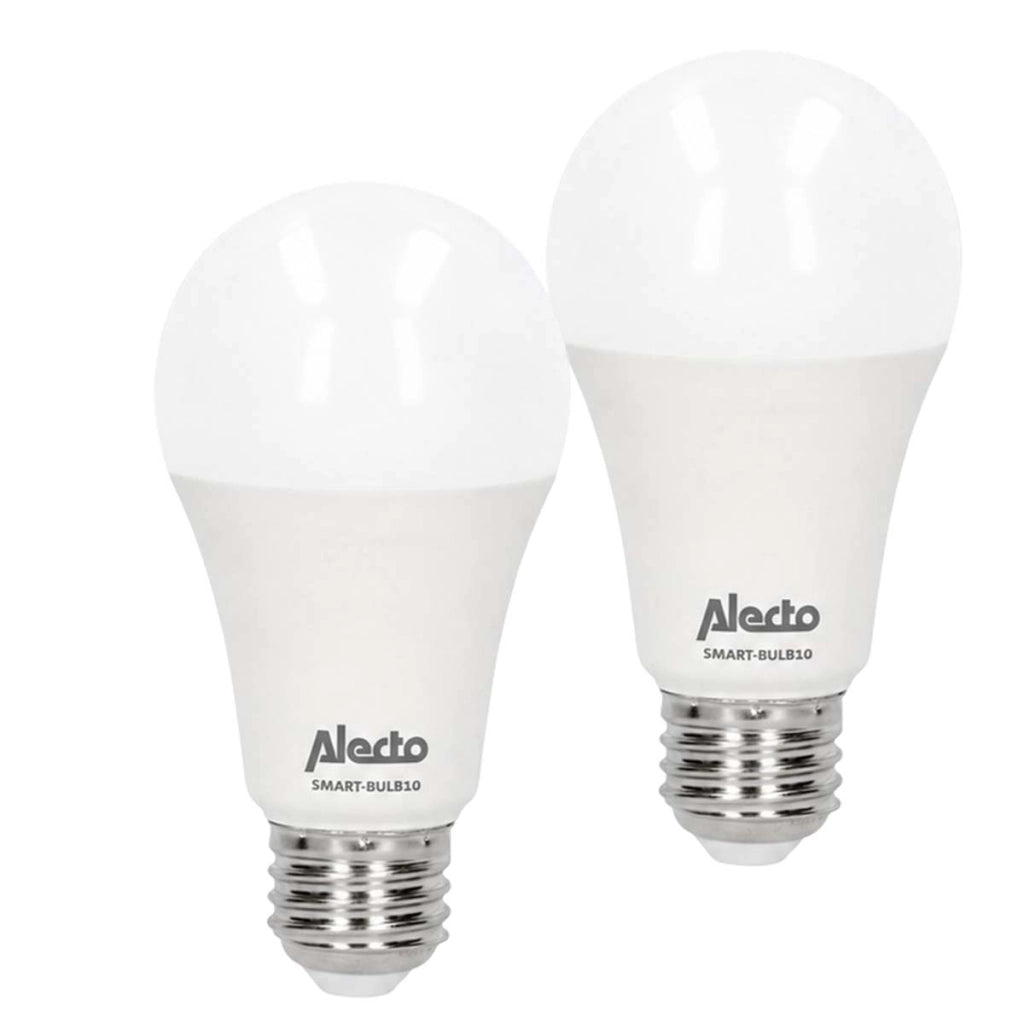 Set 2 Lampadine LED Smart E27 A60 Wi-Fi RGB Dimmerabili Bianco Alecto