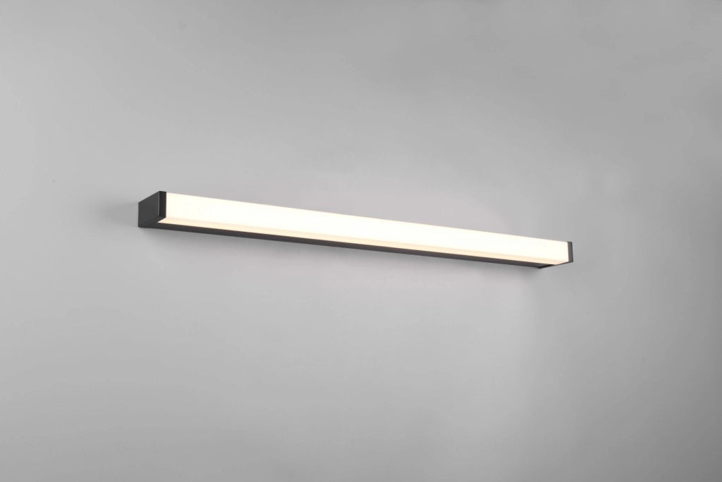 FABIO H2O APPLIQUE LED 12W 1400lm, 3000K NERO IP44 L. 80CM DIMMERABILE