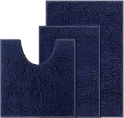 Set di Pantofole Antiscivolo per Bagno da 3 Unità in Blu Scuro per la Stanza da Bagno