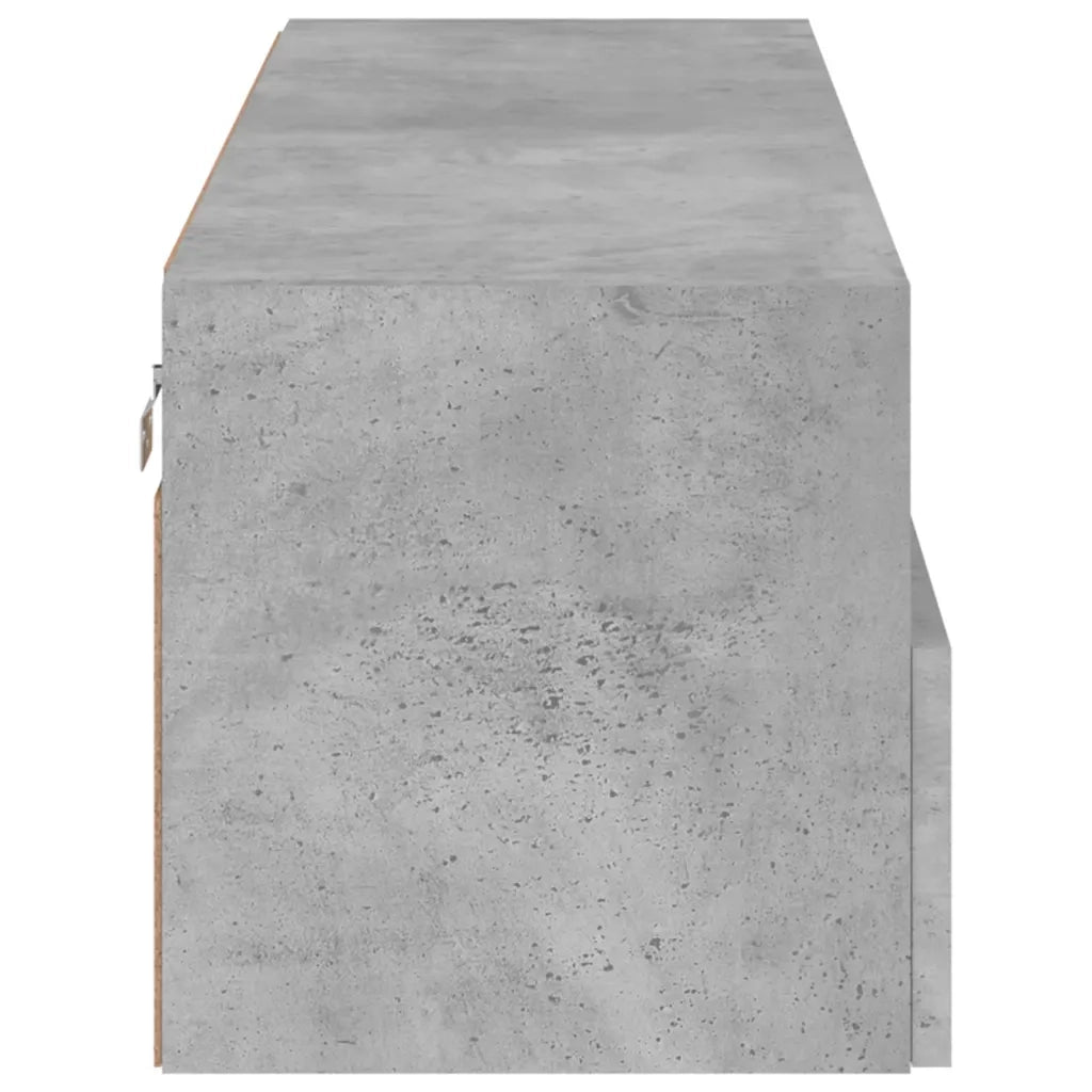 Mobile TV a Parete Grigio Cemento 100x30x30cm Legno Multistrato 836888