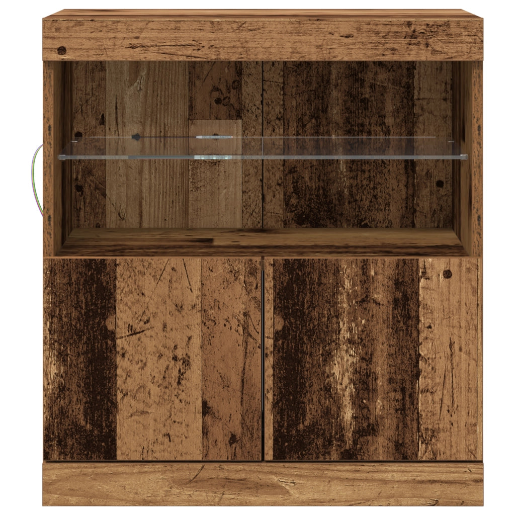 Mobile con luci a LED Legno Vecchio 60x37x67 cm