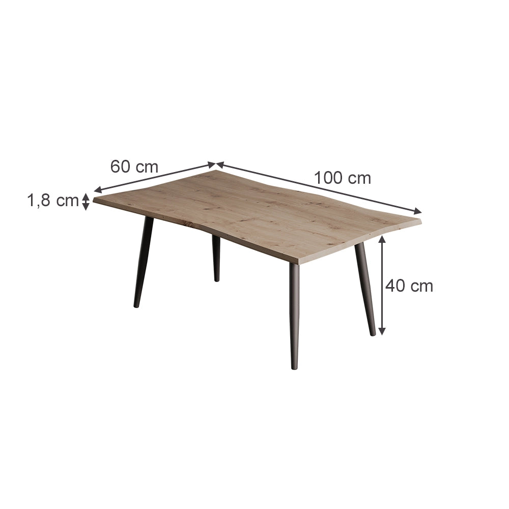 Vicco Tavolino da caffè Artigiano 100 x 60 cm