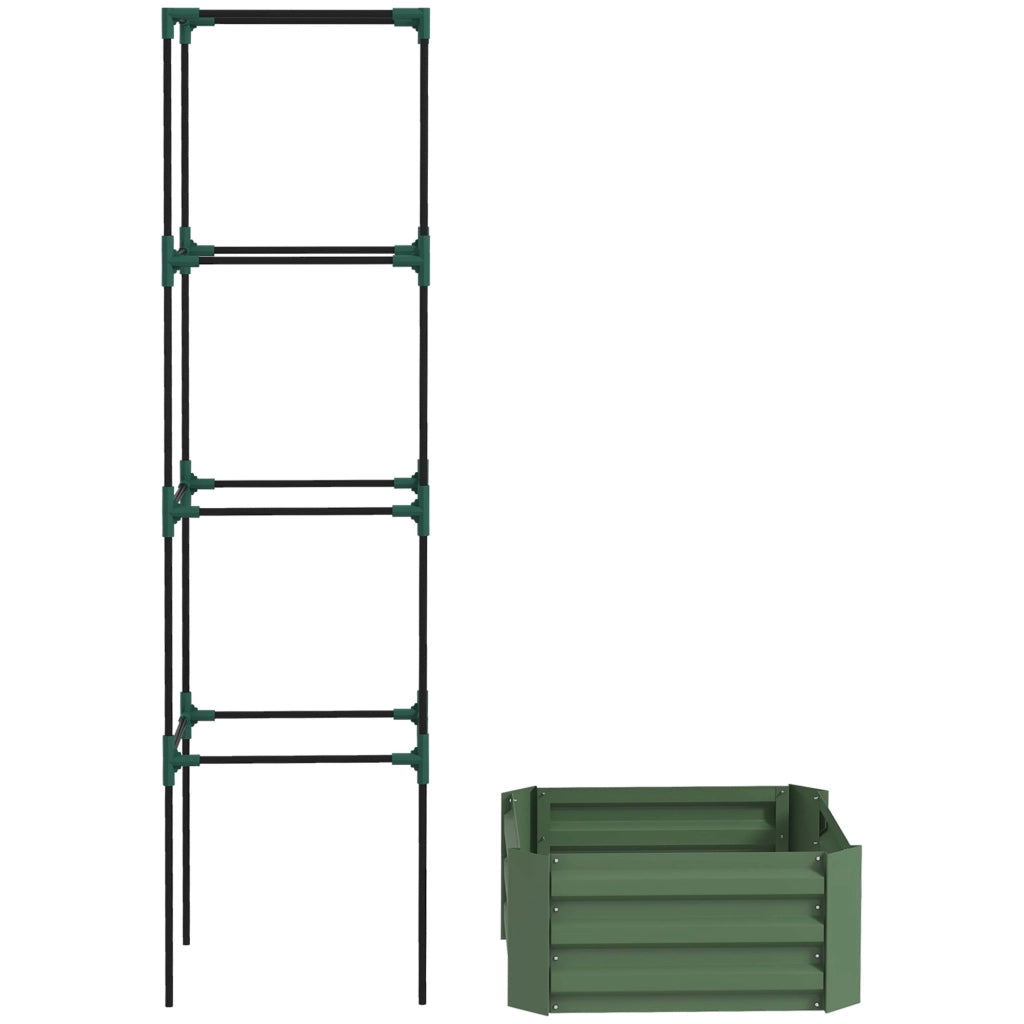 Fioriera con griglia regolabile ¨C zephmum ¨C verde 61x61x187 cm