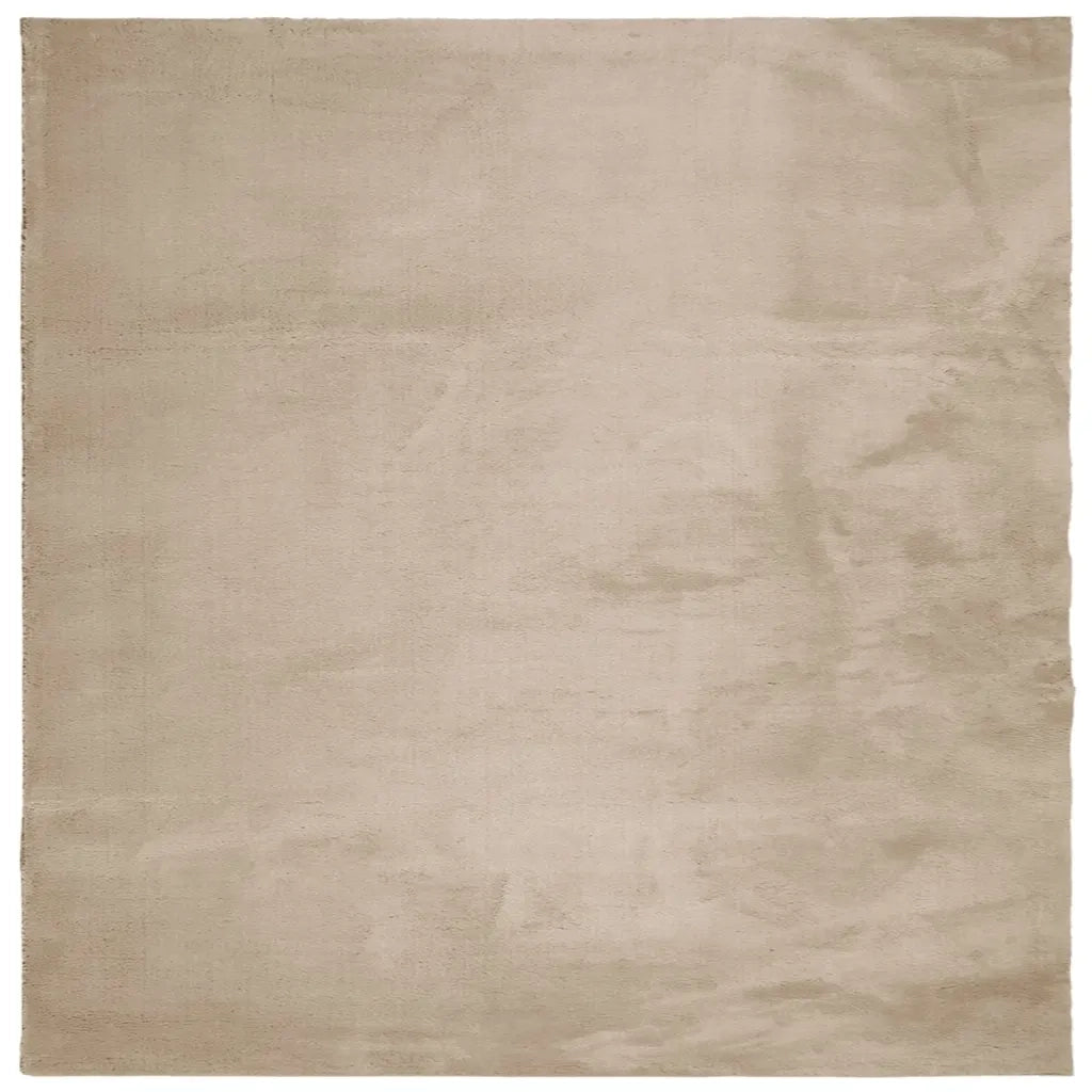 Tappeto del soggiorno | Tappeto a Pelo Corto HUARTE Morbido e Lavabile Sabbia 120x120cm